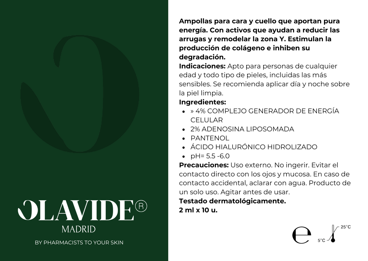 Ampollas cara y cuello antiarrugas piel madura