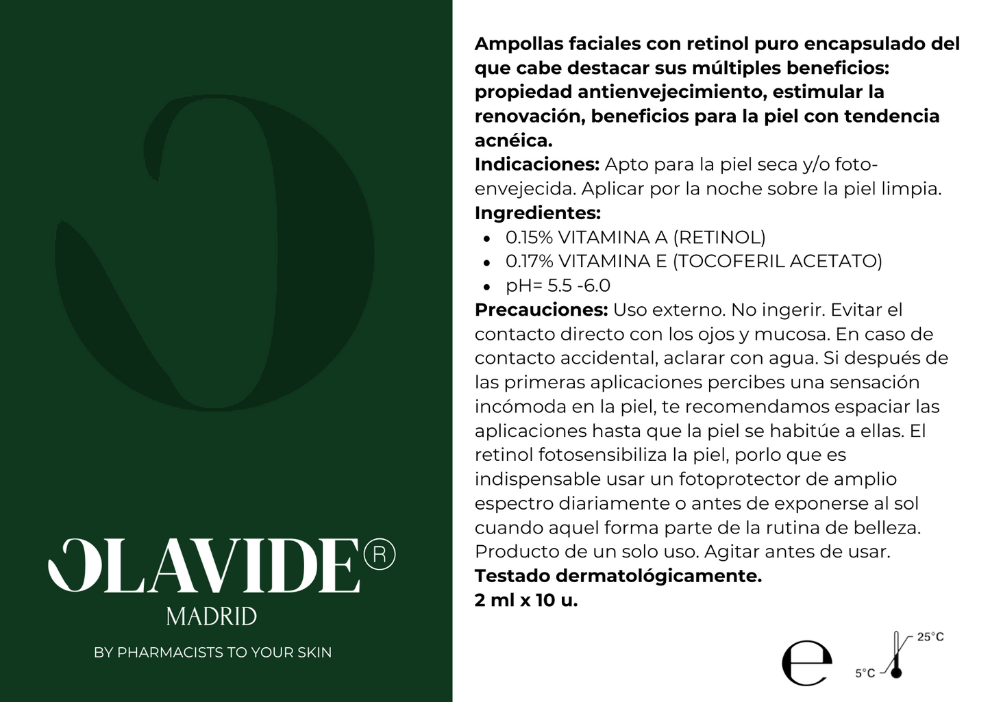 Ampollas retinol intensivo piel madura